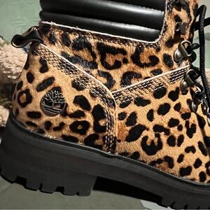 Timberland Women's Leopard Combat Boots